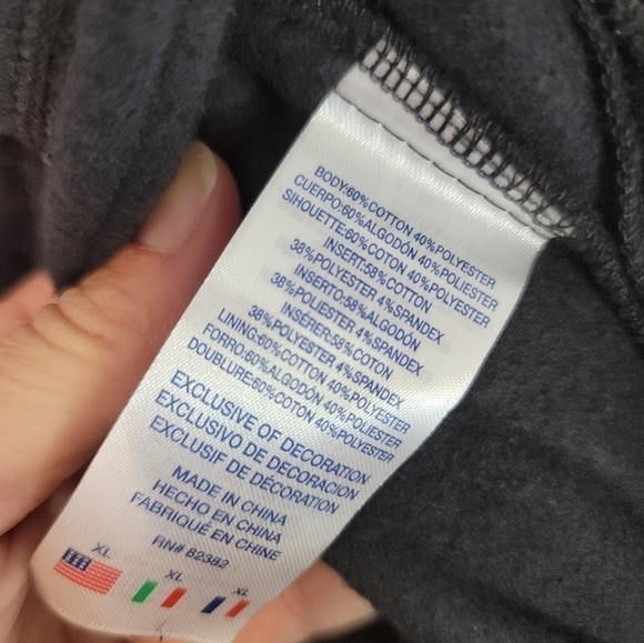 CHAMPION Fleece Joggers, Classic Script, 25" in Black, sz XL - Picture 4 of 9